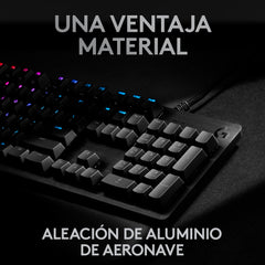 Teclado Mecánico Logitech G513 CARBON LIGHTSYNC RGB, GX Brow