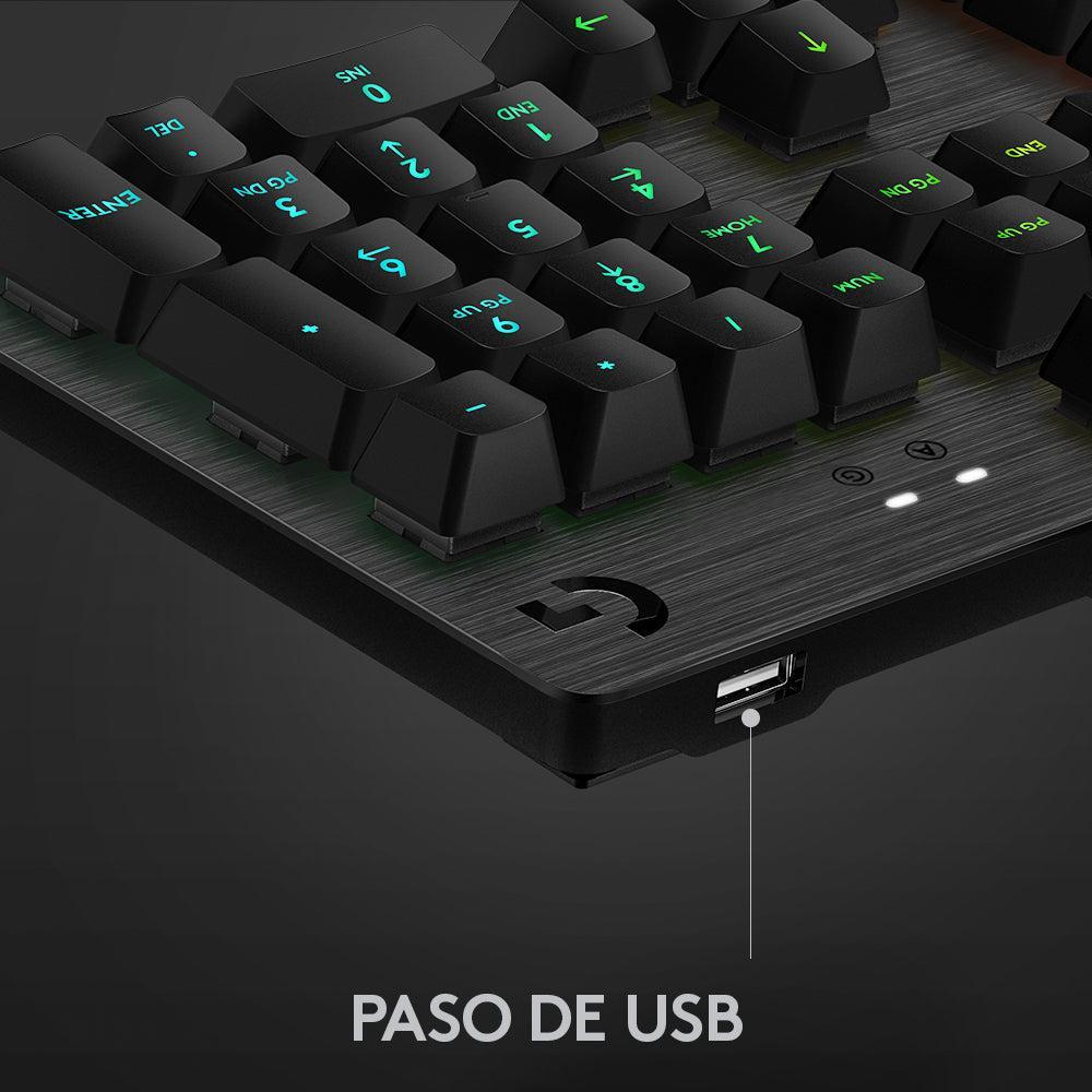 Teclado Mecánico Logitech G513 CARBON LIGHTSYNC RGB, GX Brow