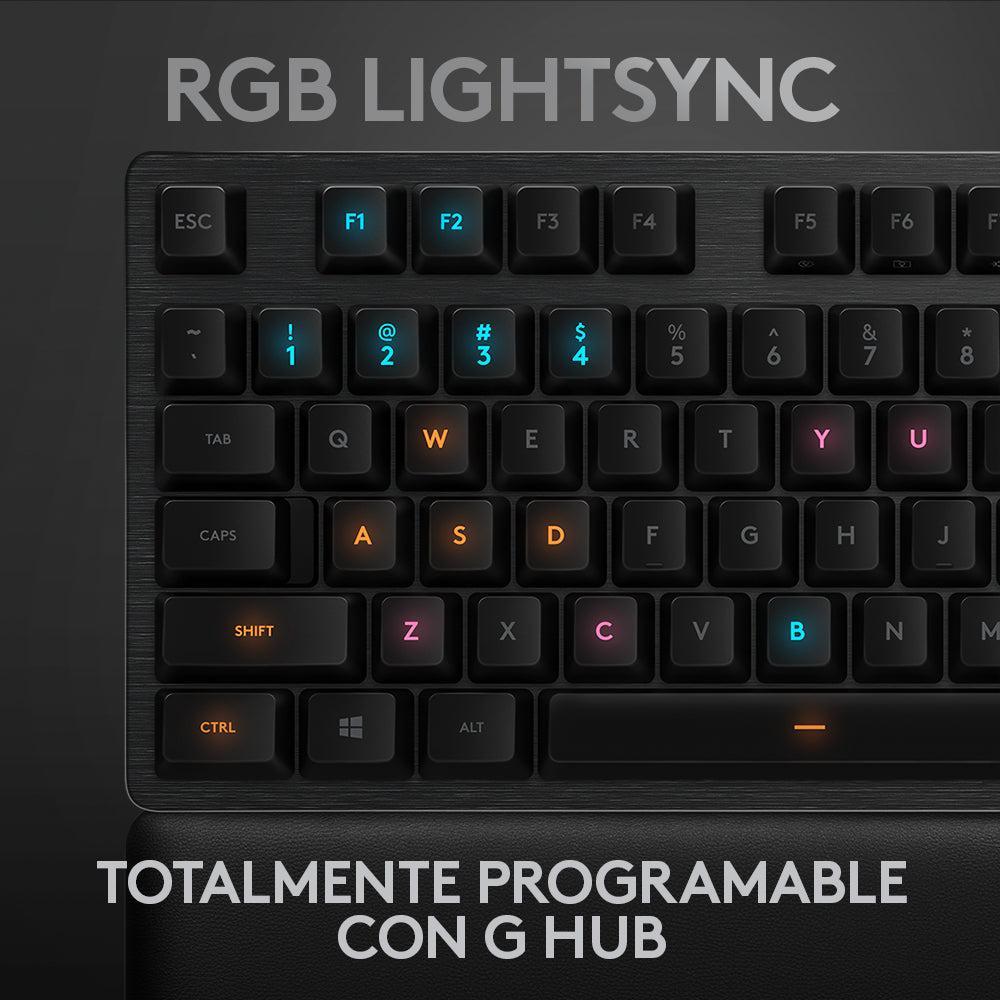 Teclado Mecánico Logitech G513 CARBON LIGHTSYNC RGB, GX Brow