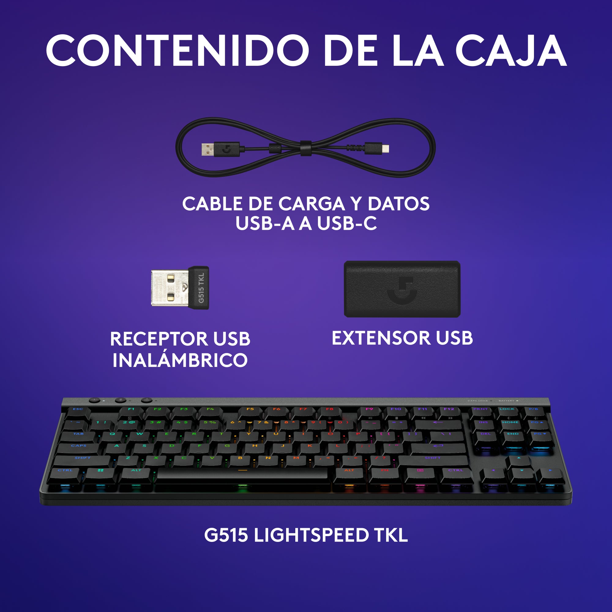 Teclado inalámbrico Logitech G515 LIGHTSPEED TKL para juegos