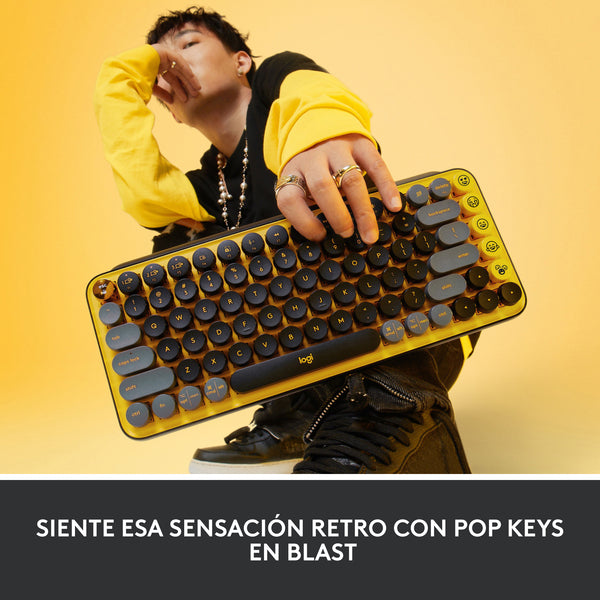 Teclado mecánico inalámbrico con teclas de emojis personalizables Logitech POP Keys