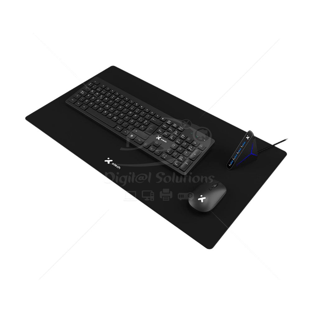 Teclado y Mouse XTECH XTK-320S con Alfombrilla XL - HUB USB 3.0 4 PTO
