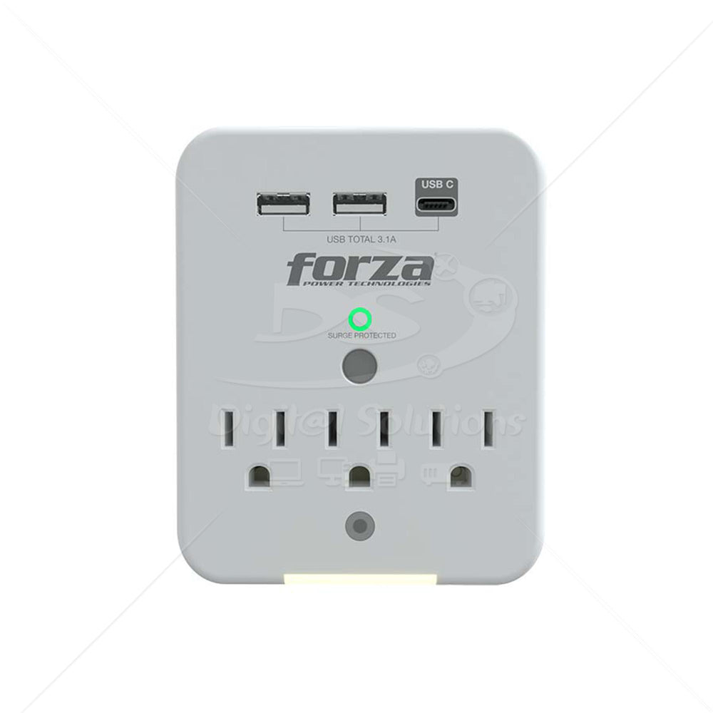 Tomacorriente Forza FWT-331USBC 3 Sal 3USB