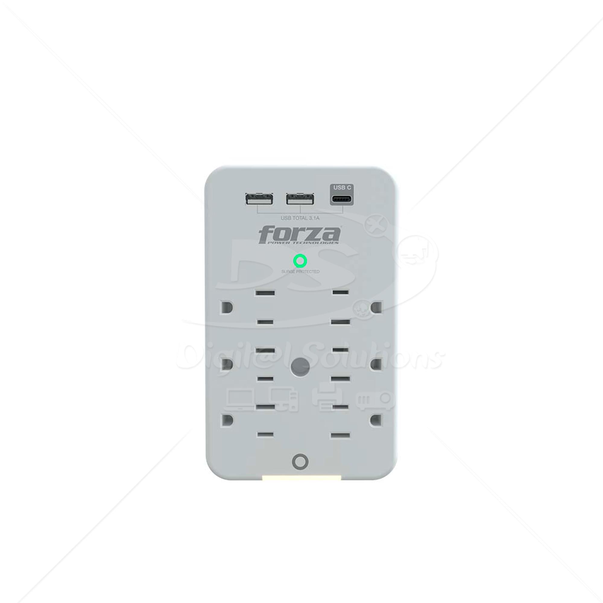 Tomacorriente Forza FWT-631USBC 6 Sal 3USB