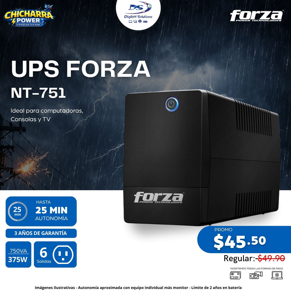 UPS Forza NT-751 750VA/375W 6 Sal