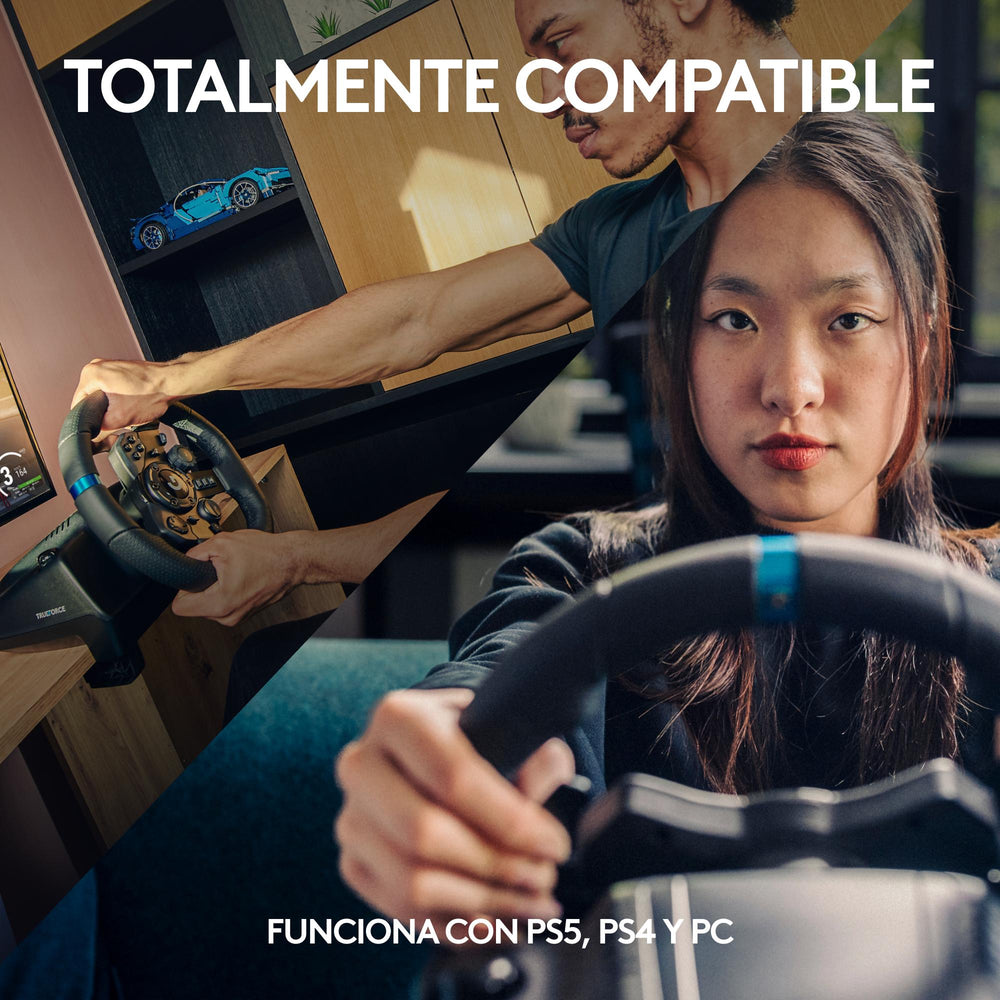Volante de carreras y pedales Logitech G923 para PlayStation 5 y PlayStation 4