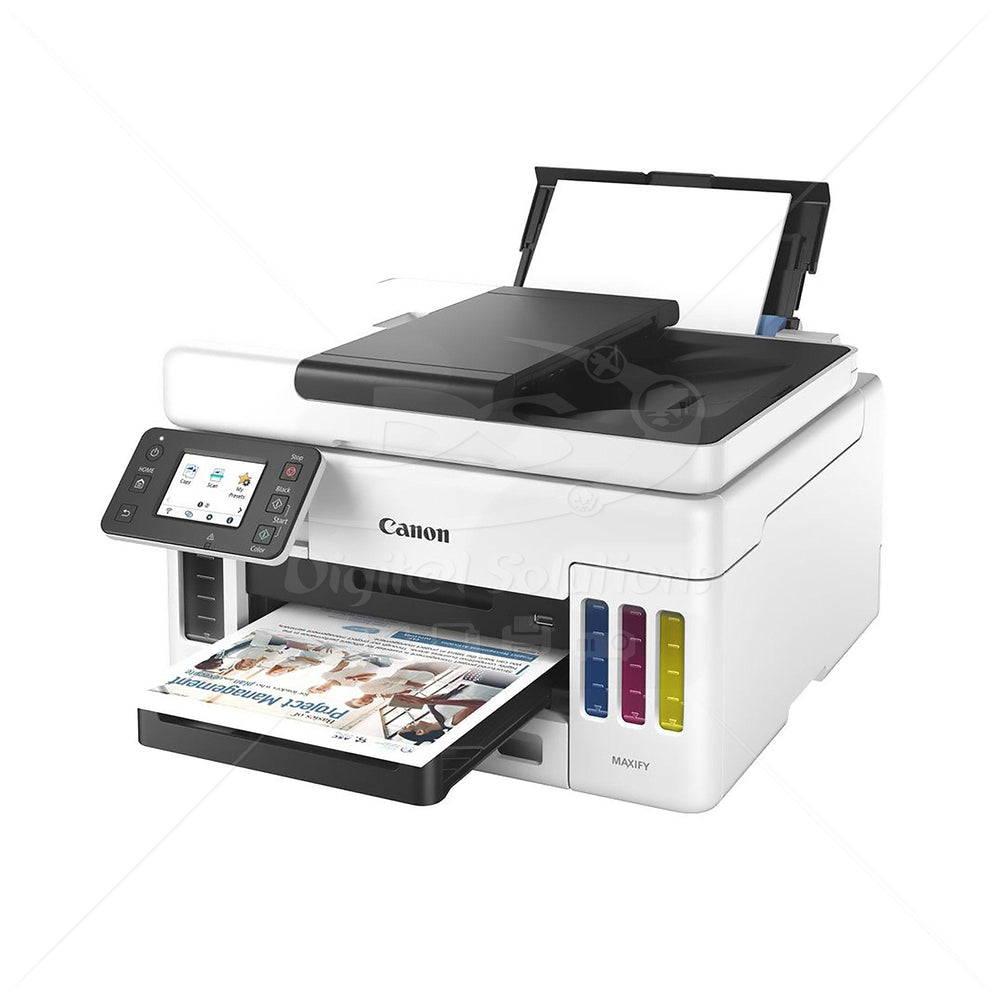 Impresora de Tanque de Tinta Canon MAXIFI GX7010, Multifuncional, Impresión a Color, Escáner, Fotocopiadora, Fax, ADF a Doble Cara, Puerto USB y LAN, Wireless